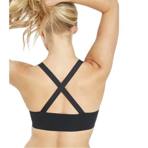 Lively Sleek Crossback Bralette, Black, Small - Picture 2 of 11